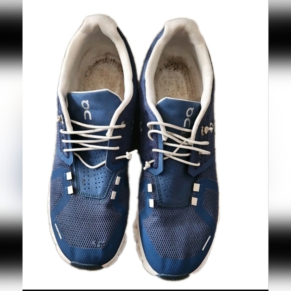 On Cloud Running Womens Blue Cloud 5 Shoe In Denim/White 9 - Picture 3 of 14